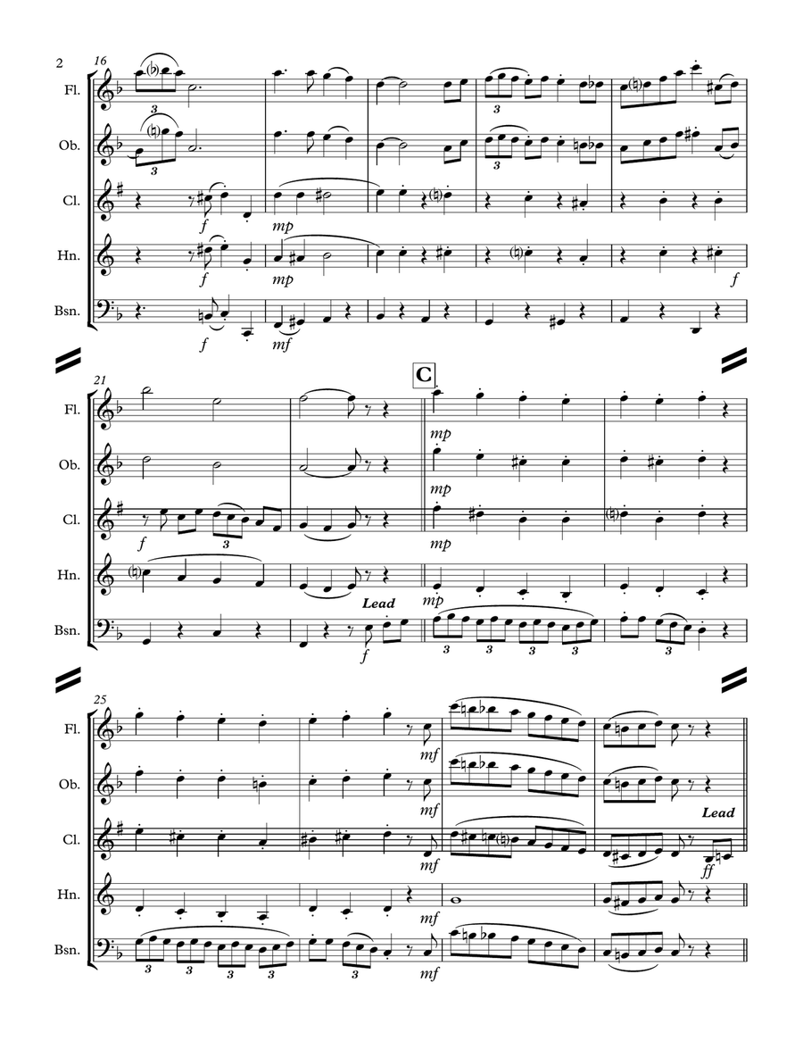 It's Beginning To Look Like Christmas Woodwind Quintet scores gallery preview page 3