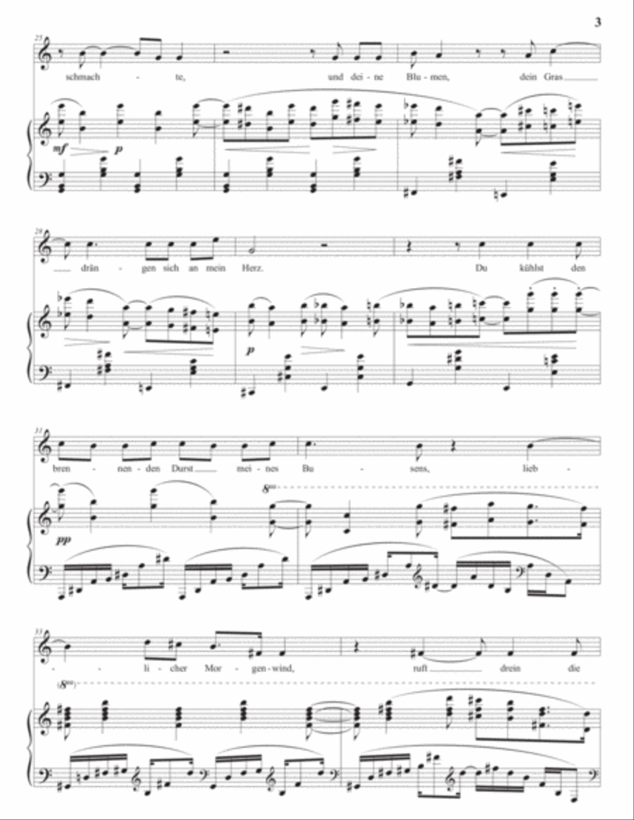 WOLF: Ganymed (transposed to D major) Piano, Vocal scores gallery preview page 4
