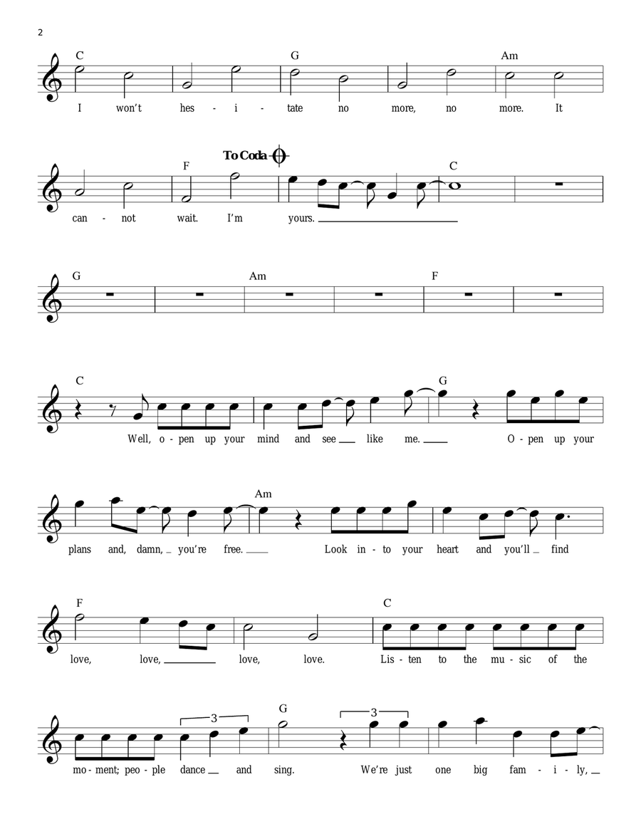I'm Yours Piano scores gallery preview page 2