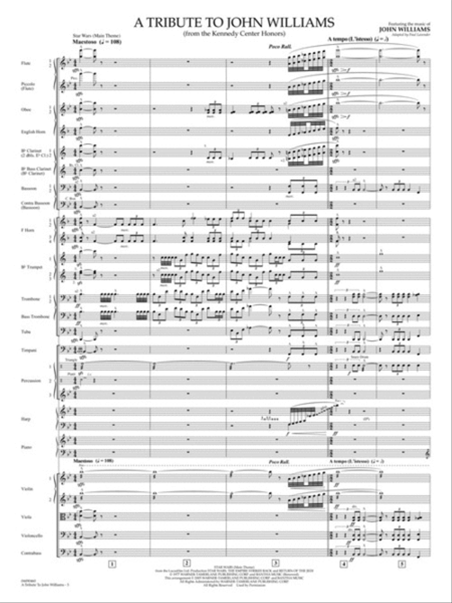 A Tribute to John Williams Full Orchestra scores gallery preview page 3
