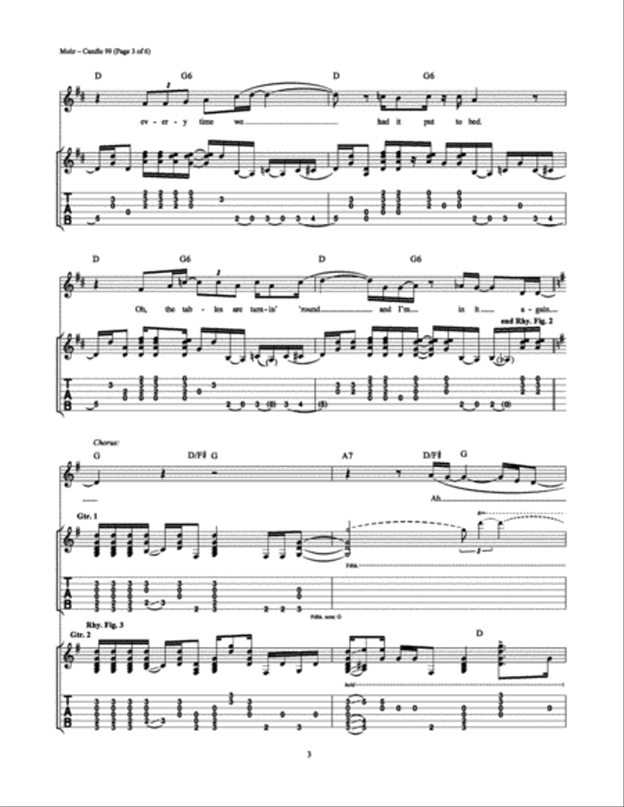 Candle 99 Candle 99 Electric Guitar scores gallery preview page 3