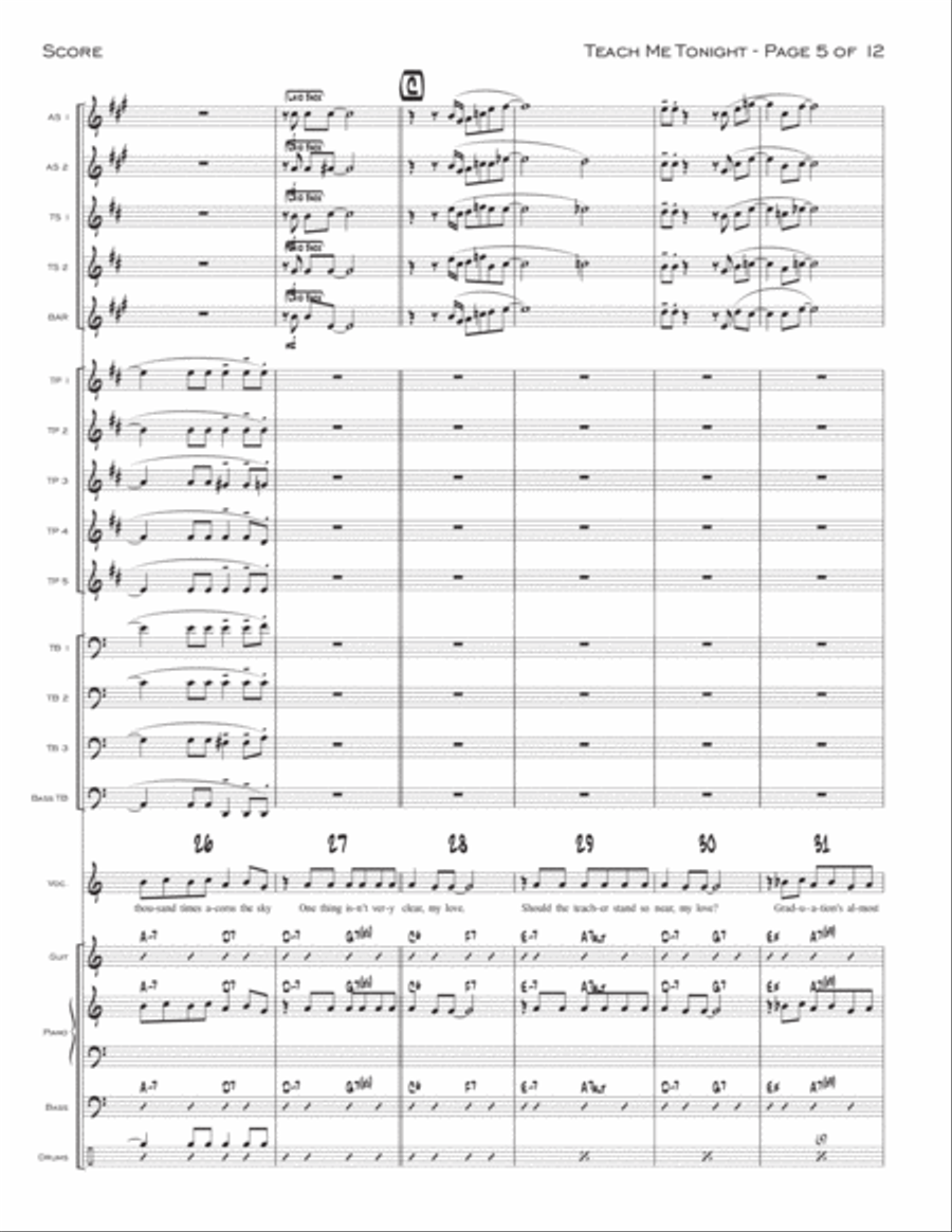 Teach Me Tonight Teach Me Tonight Jazz Ensemble scores gallery preview page 5