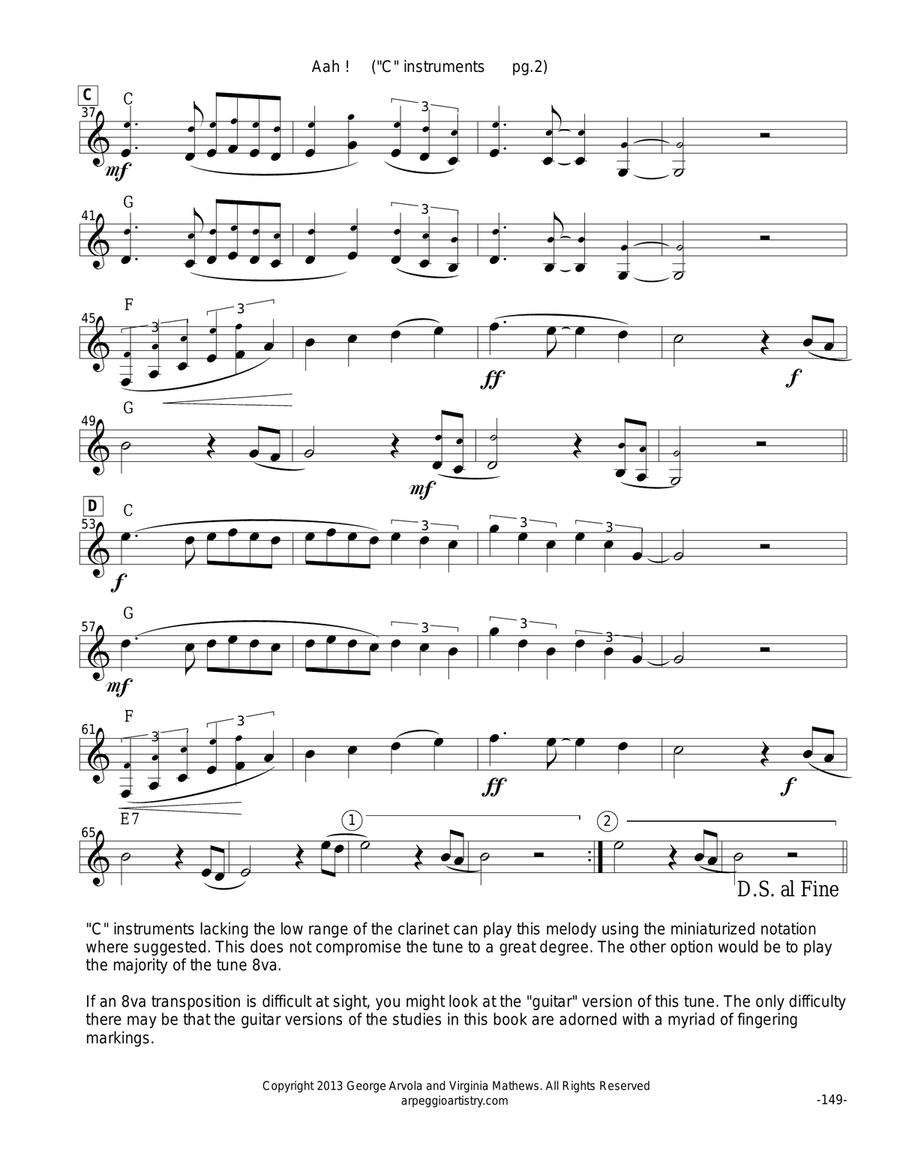Aah! flute, accordion, violin. Jazz Ensemble scores gallery preview page 3