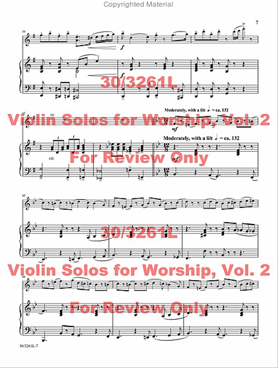 Violin Solos for Worship, Vol. 2 image number null