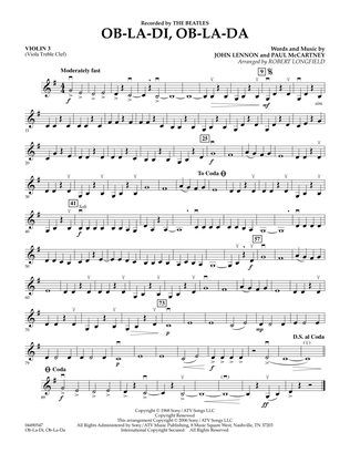 Ob-La-Di, Ob-La-Da - Violin 3 (Viola T.C.)