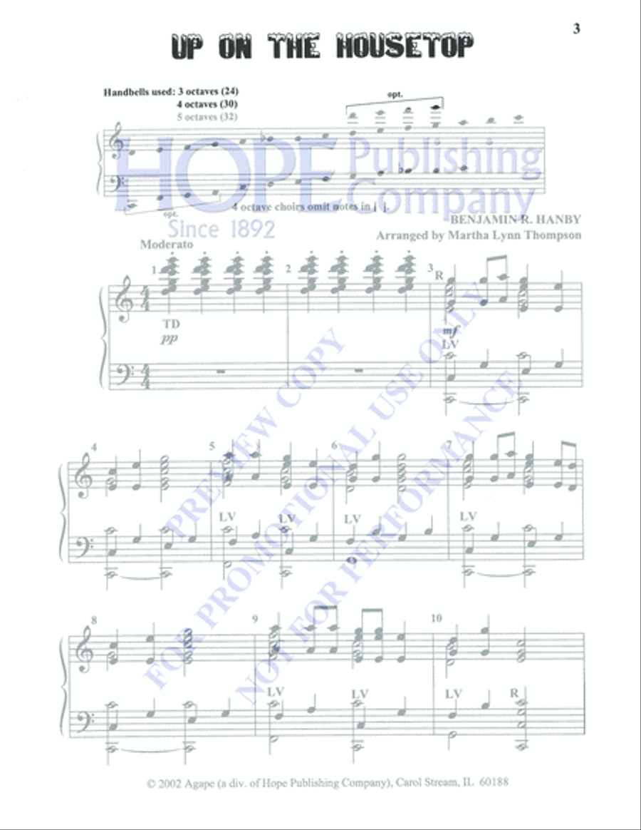 Holiday Favorites for Handbells 5-Octaves scores gallery preview page 5