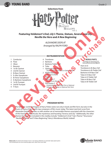 Harry Potter and the Deathly Hallows, Part 2, Selections from