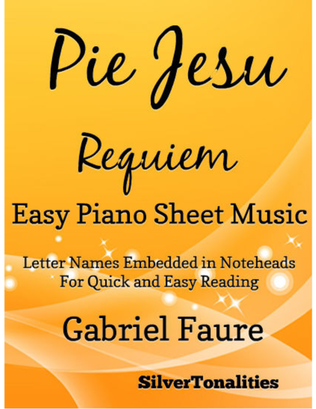 Book cover for Pie Jesu Requiem Easy Piano Sheet Music