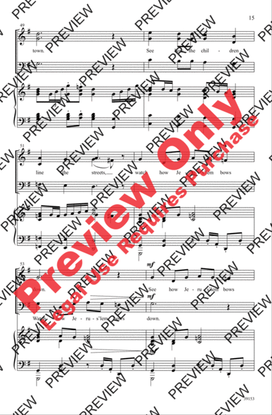 Two Anthems for Palm Sunday 3-Part scores gallery preview page 15