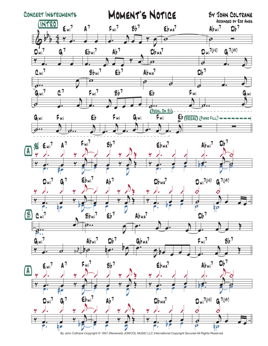 Moment's Notice Voice scores gallery preview page 1
