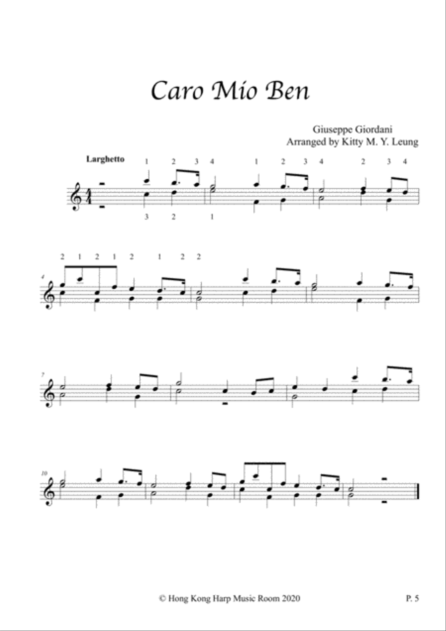 Easy Classic (Volume 3) - 12 String Harp Harp scores gallery preview page 5