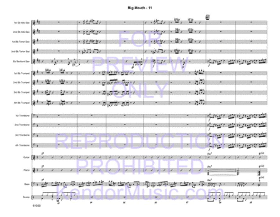 Big Mouth (Full Score) Jazz Ensemble scores gallery preview page 13