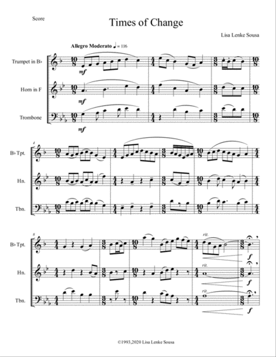 Times of Change Brass Ensemble scores gallery preview page 2