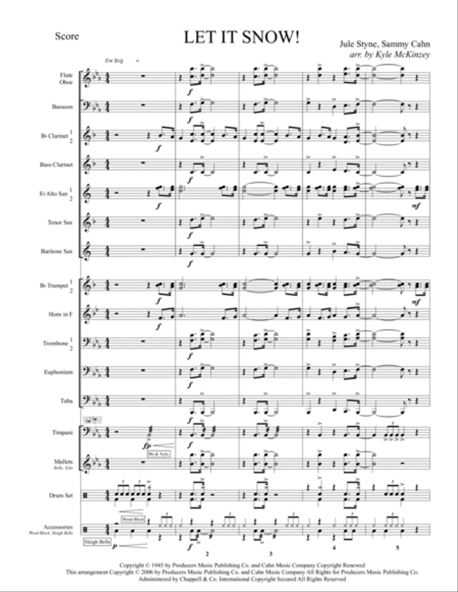 Let It Snow! Let It Snow! Let It Snow! Concert Band scores gallery preview page 4