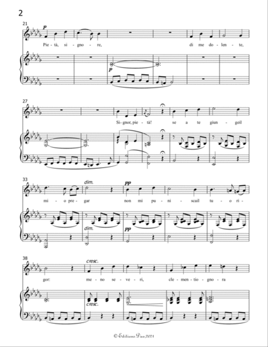 Preghiera;Pieta,signore,by Stradella,in b flat minor Voice scores gallery preview page 4
