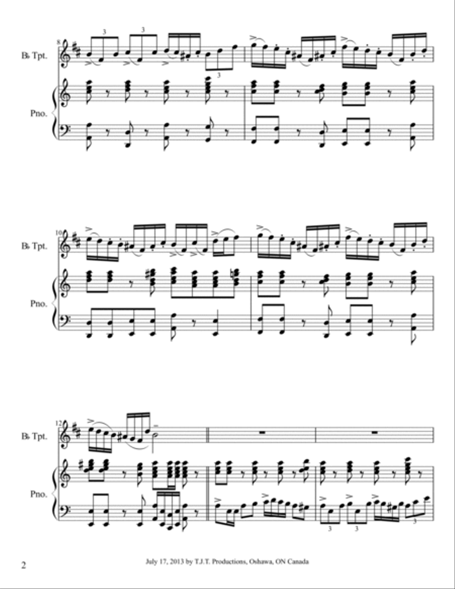 Aeolian Variations Trumpet Solo scores gallery preview page 2