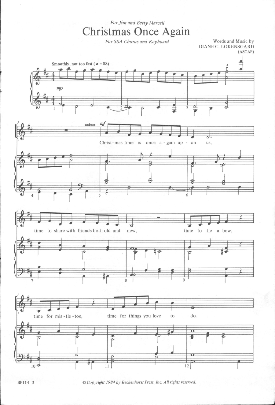 Christmas Once Again (SSA) SSA scores gallery preview page 2
