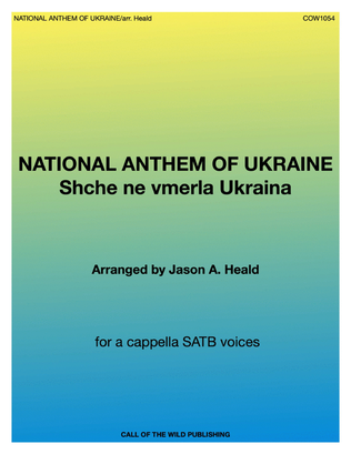 Book cover for National Anthem of Ukraine