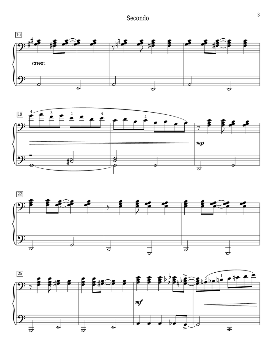 Fifth Avenue Stroll Piano Duet scores gallery preview page 3
