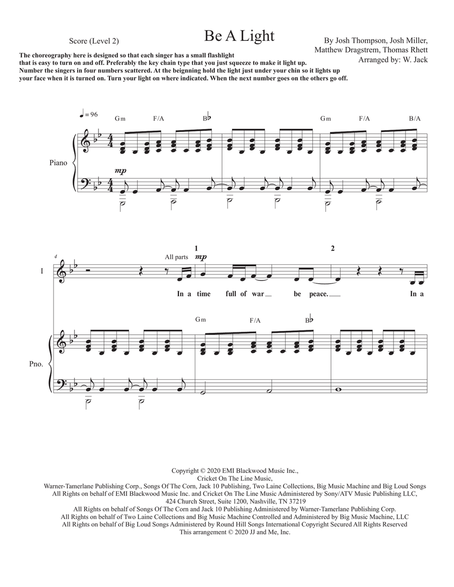Be A Light SA scores gallery preview page 1