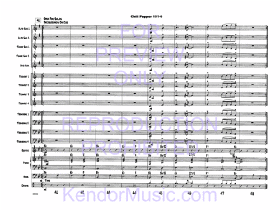 Chili Pepper 101 Jazz Ensemble scores gallery preview page 8