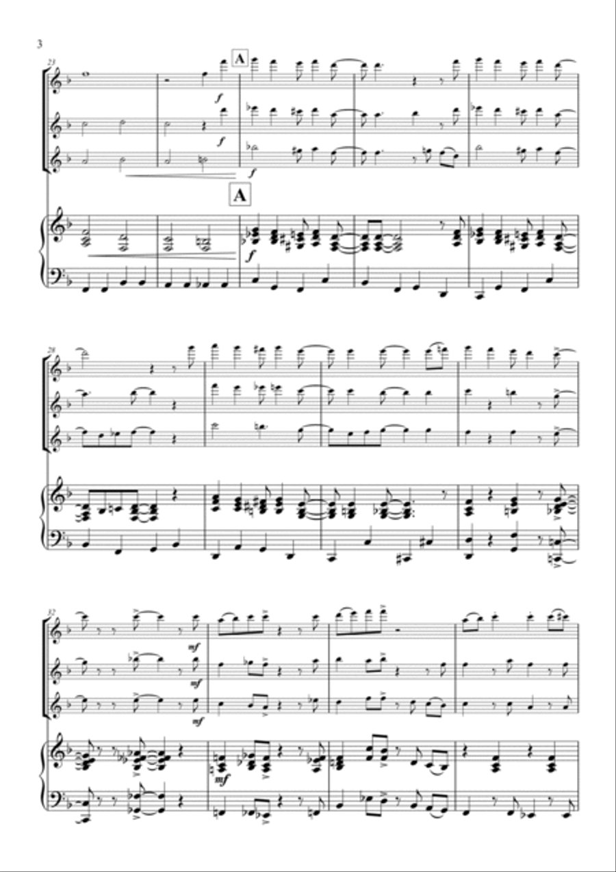 Santa Claus Is Comin' To Town Woodwind Ensemble scores gallery preview page 4