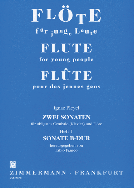 Sonatas (2) for Obbligato Keyboard and Flute, Book 1