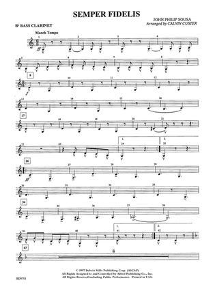 Semper Fidelis: B-flat Bass Clarinet