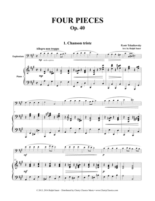 Four Pieces Op. 40 for Euphonium and Piano