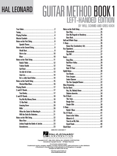 Hal Leonard Guitar Method, Book 1 - Left-Handed Edition image number null