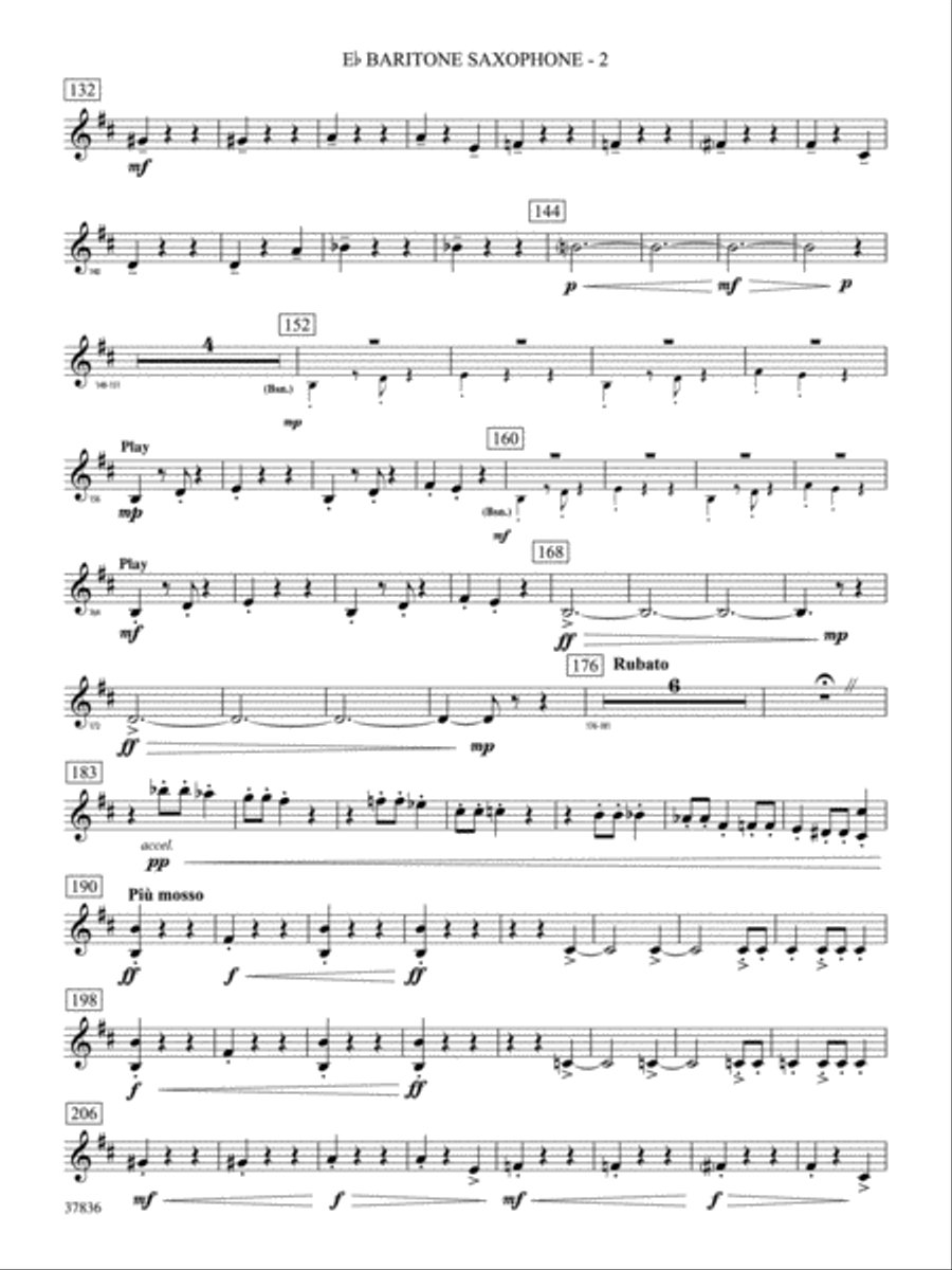 Smoke and Mirrors: E-flat Baritone Saxophone Concert Band scores gallery preview page 2