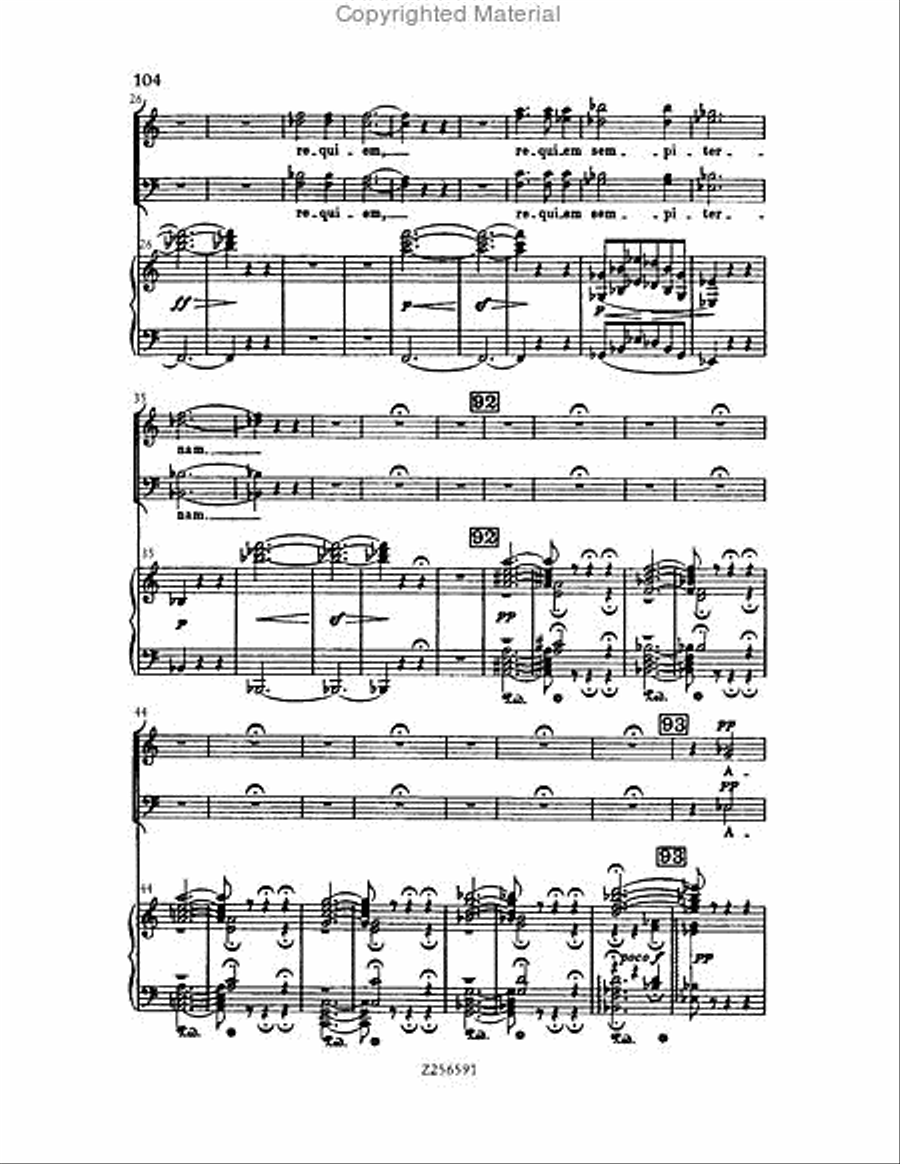 Grande Messe du Morts, H 75 Choir scores gallery preview page 104