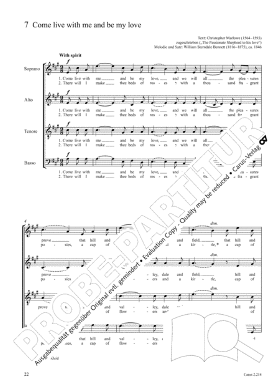 Choral Collection Folk Songs Choir scores gallery preview page 12