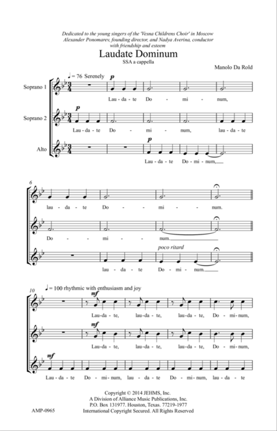 Laudate Dominum SSA scores gallery preview page 6