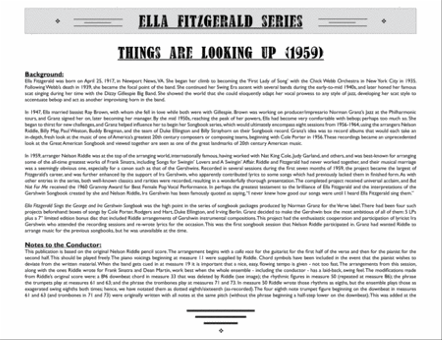 Things Are Looking Up Big Band scores gallery preview page 3