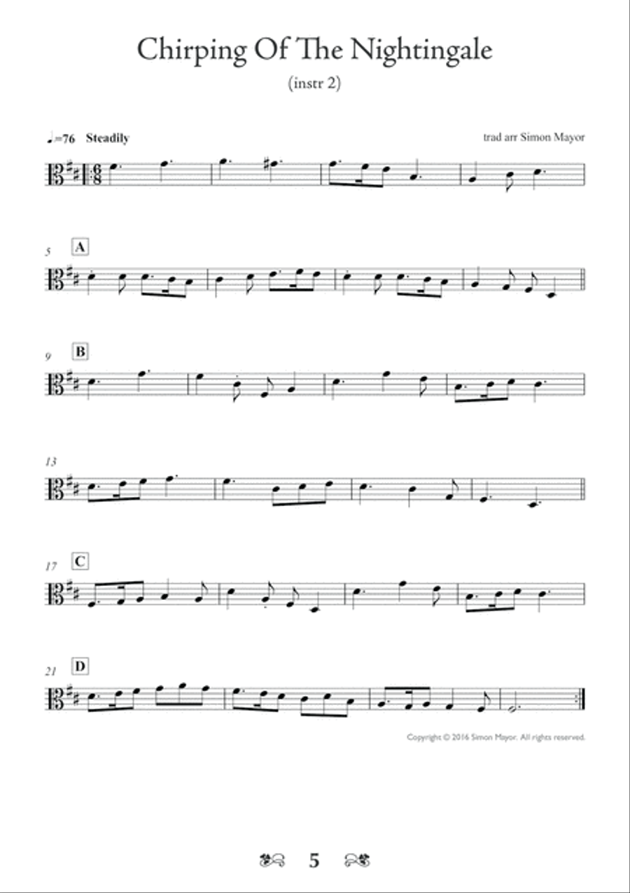 Great Duets: 10 Traditional Tunes (alto clef) Set of Parts scores gallery preview page 5