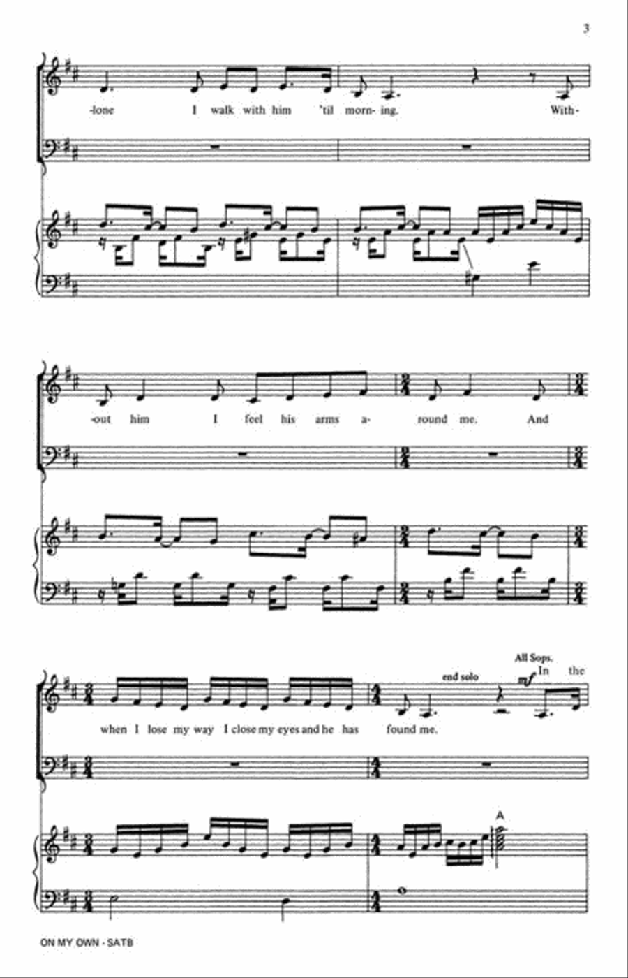 On My Own 4-Part scores gallery preview page 3