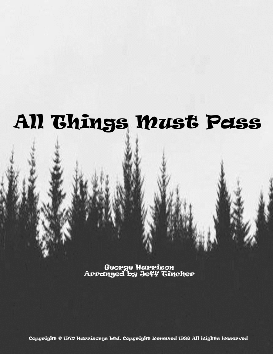 All Things Must Pass Piano, Vocal, Guitar scores gallery preview page 1