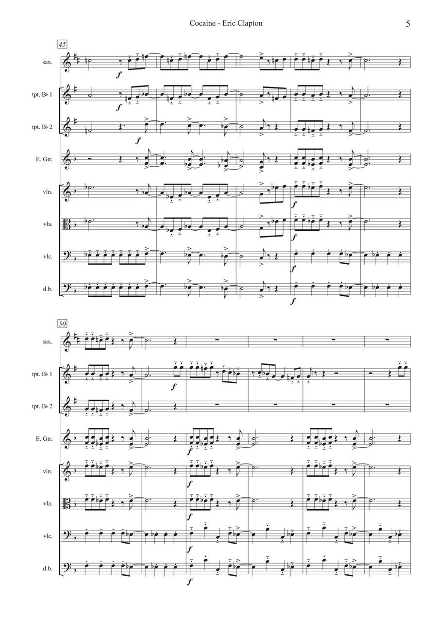Cocaine Large Ensemble scores gallery preview page 6