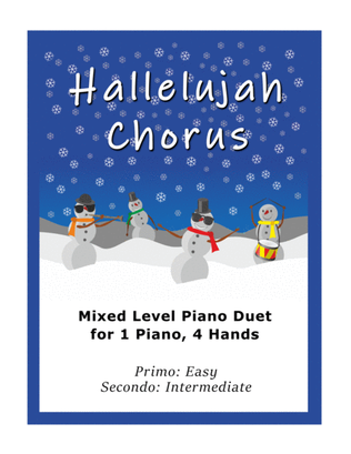 Hallelujah Chorus from Handel's "Messiah" (Easy Piano Duet; 1 Piano, 4-Hands)
