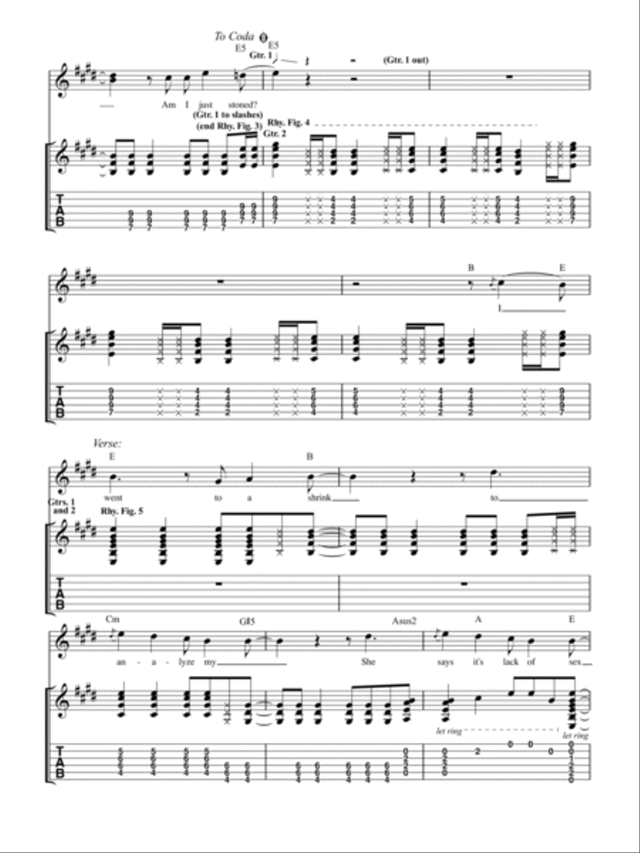 Basket Case Basket Case Guitar Tablature scores gallery preview page 3