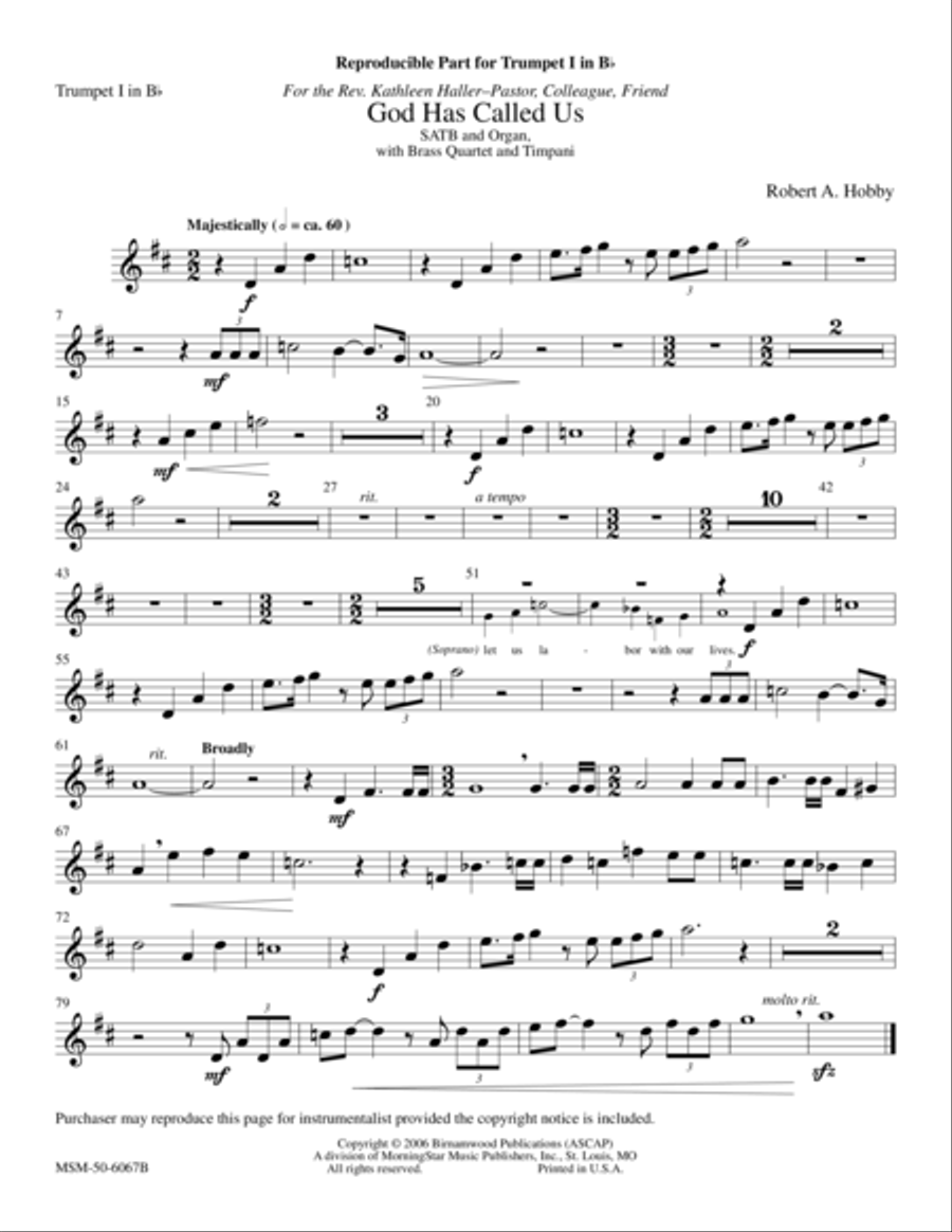 God Has Called Us Choir scores gallery preview page 1