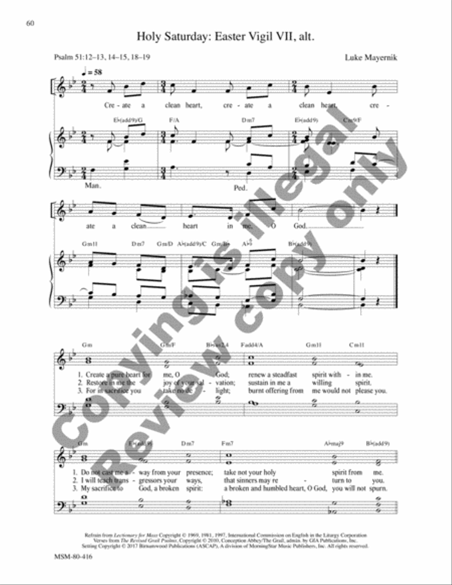 The Five Graces Psalter: Lectionary Psalms 4-Part scores gallery preview page 18