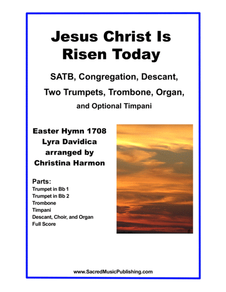Jesus Christ Is Risen Today - SATB, Brass Trio, and Organ image number null