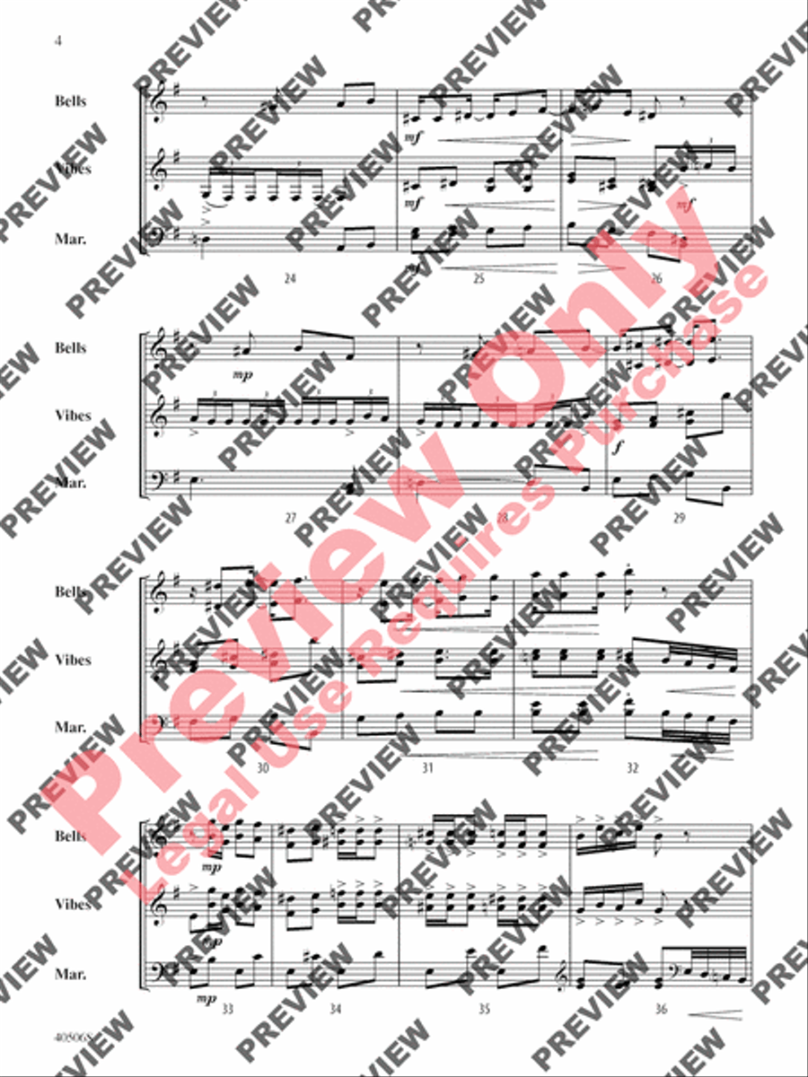 Classic Mallet Trios -- Tchaikovsky Small Ensemble scores gallery preview page 25