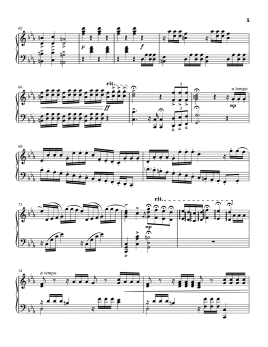 Beethoven's 5th Symphony Piano Solo scores gallery preview page 5