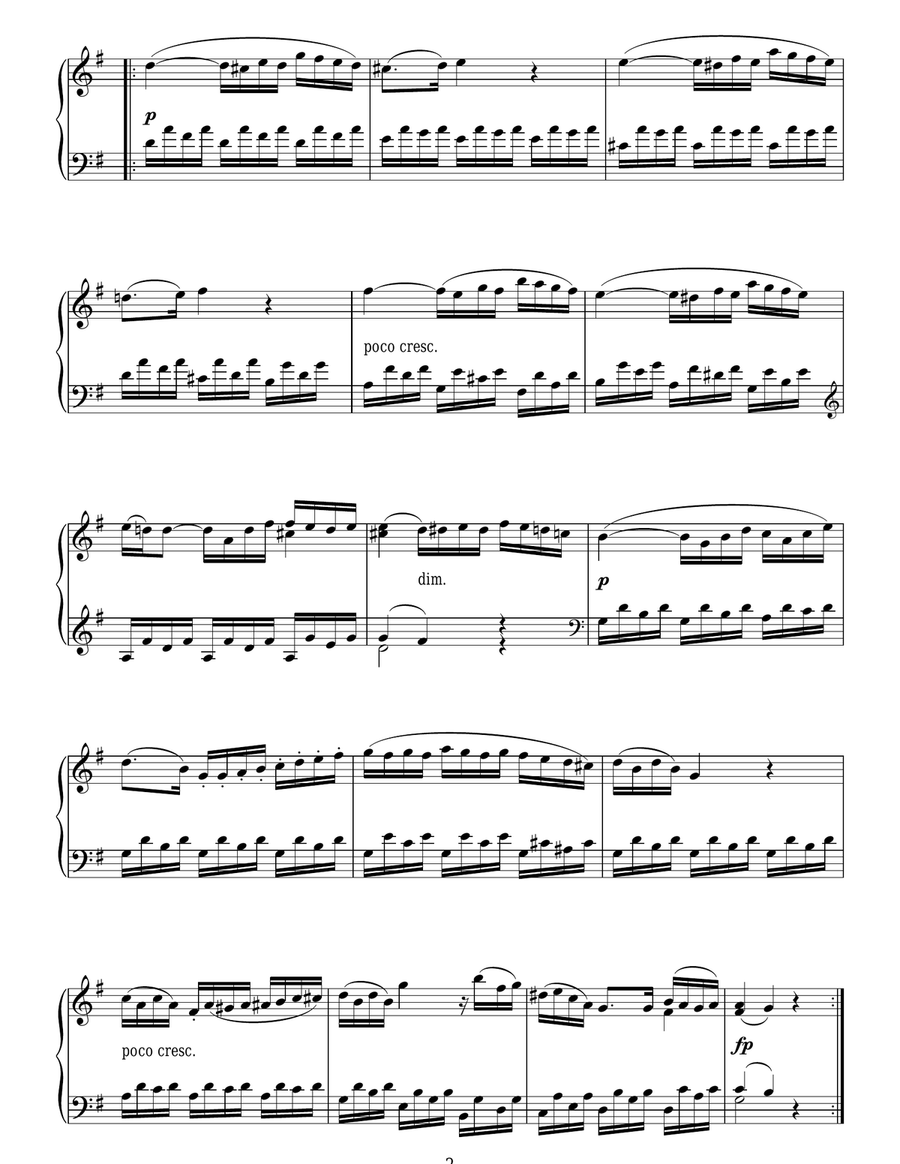 Andante (from Piano Sonata In C, K545) Piano Solo scores gallery preview page 2