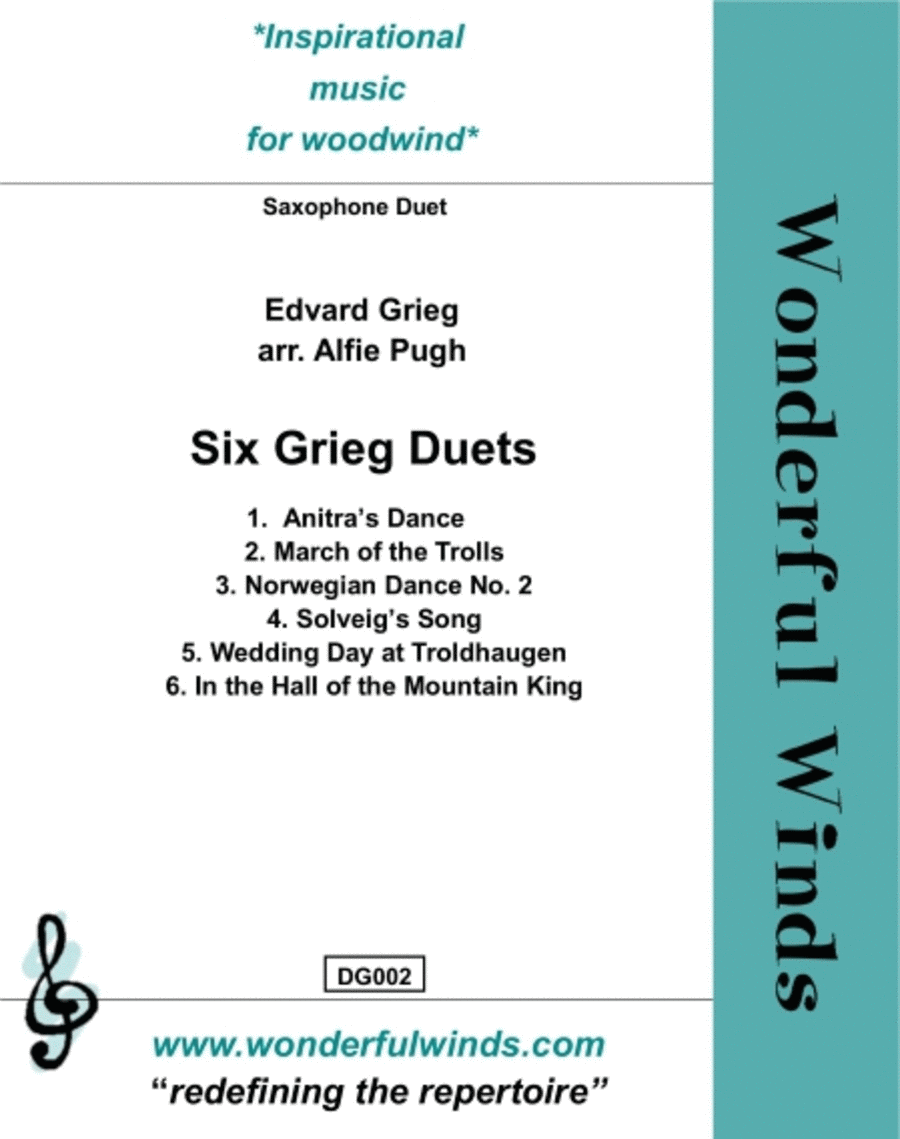 Six Grieg Duets Woodwind Duet scores gallery preview page 1