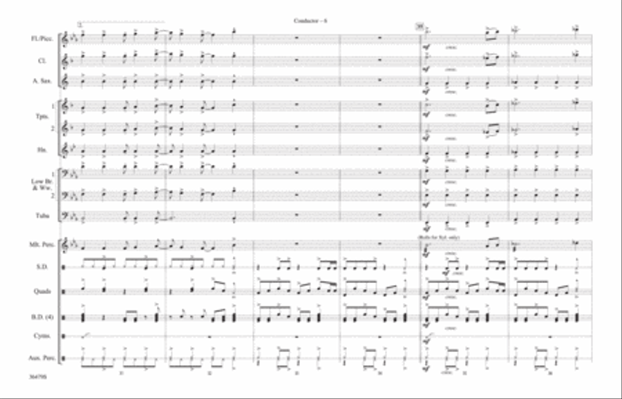 American Idiot / Extraordinary Girl: Score Marching Band scores gallery preview page 6
