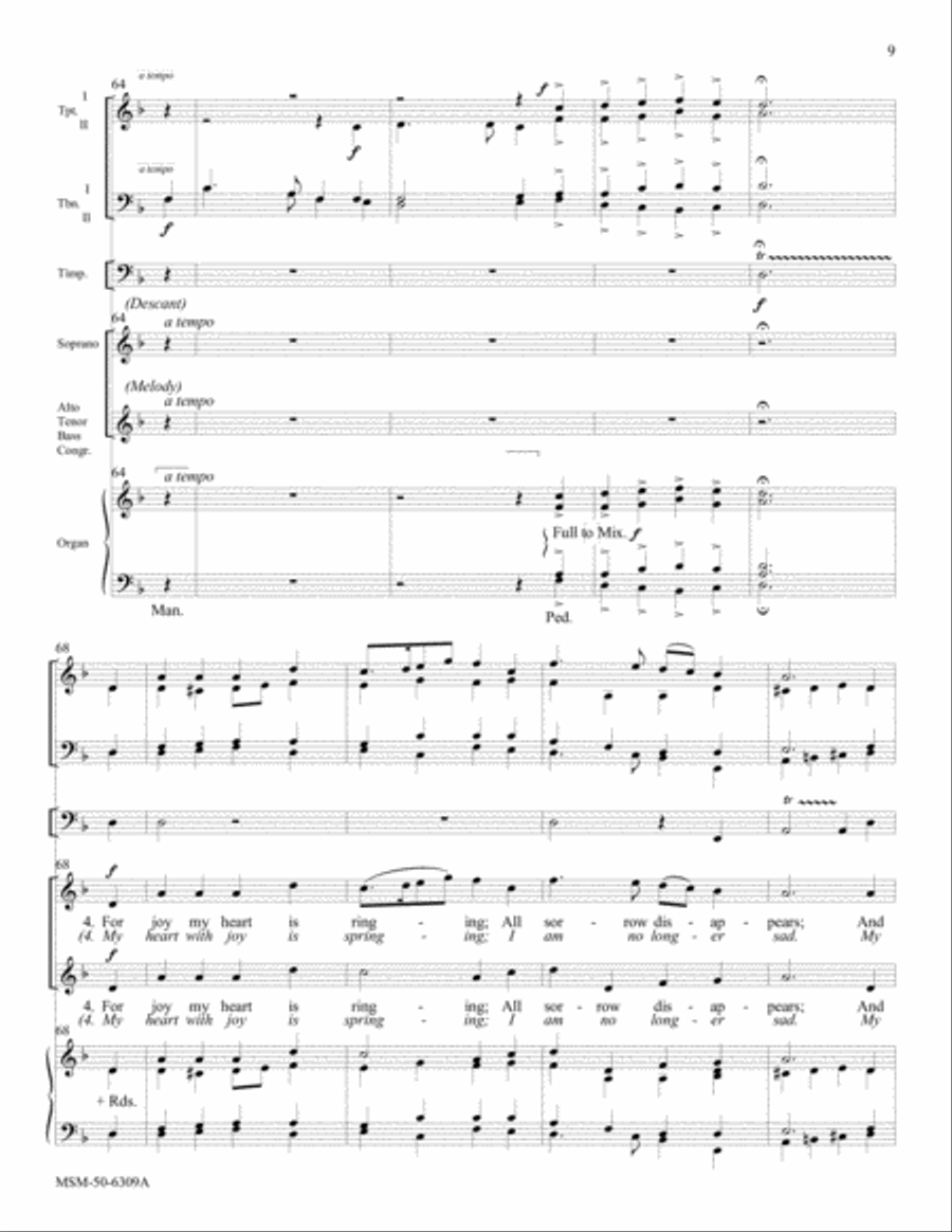 If God Himself Be For Me (Full Score and Instrumental Parts) Choir scores gallery preview page 6